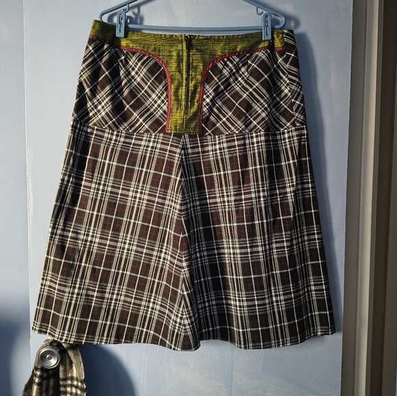 Annie Thompson Plaid Big Pocket Skirt XL - Picture 2 of 4